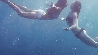 Hotties naked alone in the sea