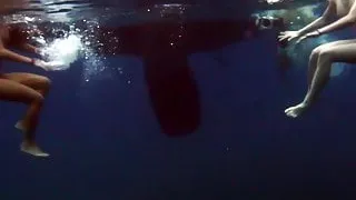 Submerged Hot Babes Underwater