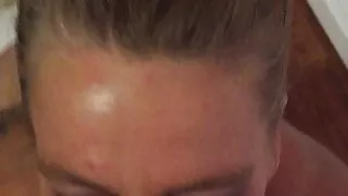 Giving a slut a facial