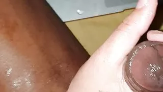 BBC oiled handjob job homemade couple