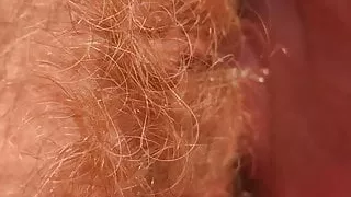 The sound of my mature wife's red hairy pussy 2