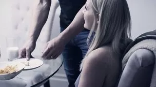 Stepdad fucks his stepdaughter from behind like a lil slut