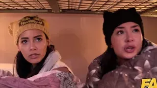 Fake Hostel Big latino ass and skinny brunette