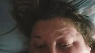 Part 2 white bbw gets dick smacked and licks balls