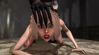 Demon Zepar fucks beautiful young blonde on the altar