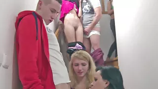 Amateur Housewives Hunting for a Cocks on Homeparty