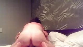 Cowgirl having a wild ride