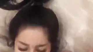 Chinese tattoo model facial cum