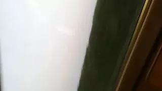 couple fuck in empty train compartment.