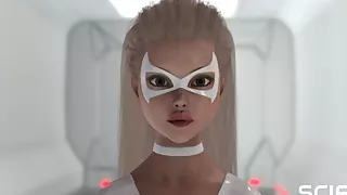 Sci-fi orbit. 3d hot dickgirl fucks sweet teen in spacecraft