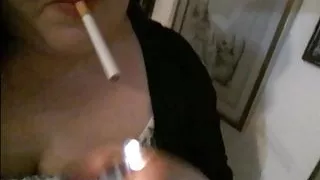 mistress strap on dildo fucking anal slut while smoking