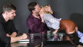 Hot Young Secretary Gangbanged in Conference Room