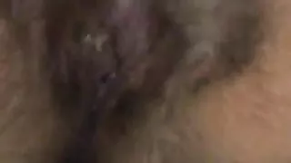 hairy bush girlfriend rubs pussy till huge squirt