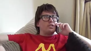 Adorable blonde babe devouring a hard wang