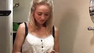 Cute german blonde bitch gets hard fucking