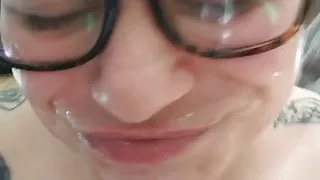 Busty Kasha sucking my cock