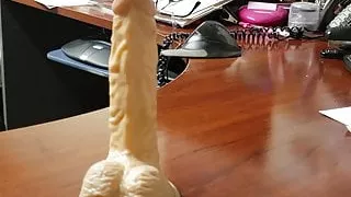 Fucking my ass on my bosses desk.