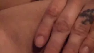 Rubbing my shaved pussy