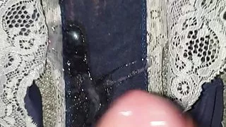 Two loads in gifted worn panties