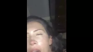 interracial double blowjob  cumshot