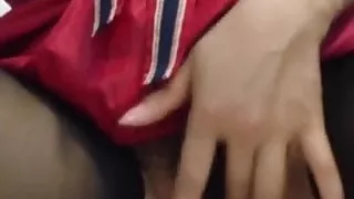 Amateur Asian MILF Nylon Fingering