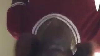 showing her pussy piercing with panties