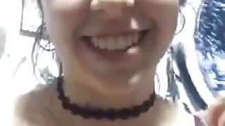 Spanish girl plays with her boyfriend