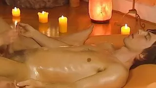 He Gently Relaxes Her Sexy Body