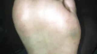 Feet of ghetto booty in shorts