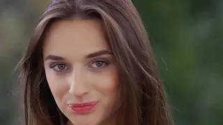 Cutie with a small petite body explores it gently outside