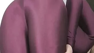 Alisa shows off for me in her spandex leotard Thank You !!