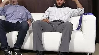 Hairy latino hunk Pablo has feet sucked off by old fetishist