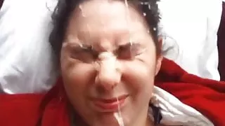 Buck tooth gal gets a huge facial