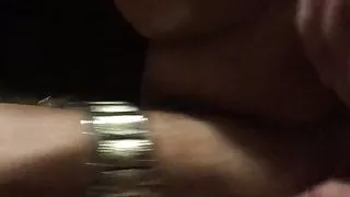 Fisting BBW rope tied up and wet