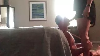 Wife fucks daddy deep and hard with strapon