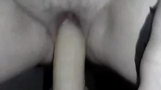 Scottish gusher fucking dildo