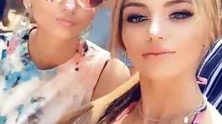 Madison Grace Reed and hot blonde friend at a concert