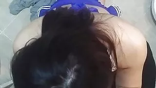 Asian girl give Blowjob