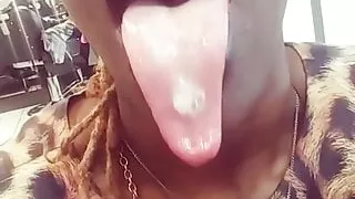 Ebony tongue fetish