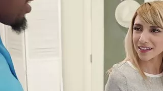 Skinny blonde Hime Marie rides BBC after serious blowjob