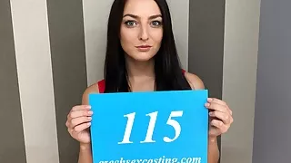 Amazing Brunette in her great casting debut