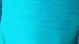 Boy in one piece swimsuit step mom