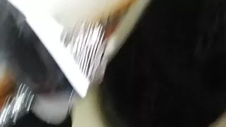 Laying doggy style for the cute girl