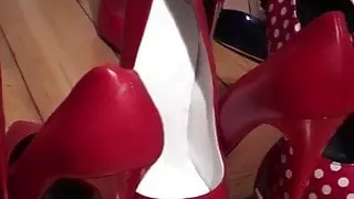 Showing off my high heels collection while wifey is travelin