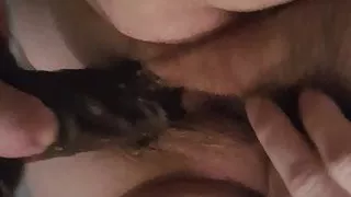 Wife loves cumming on her bbc dildo