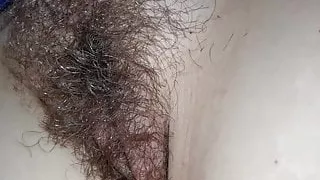 Wife's Hairy Pussy at Rest
