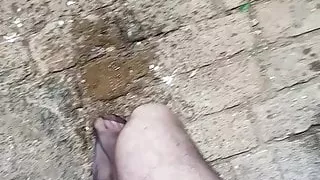 Pissing my stocking feet railway bridge Sunday afternoon