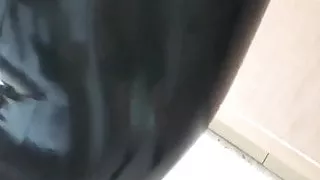 Latex Rubber overall leather milf