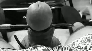 Black and White Estimming Clip with Nice Cum Flow