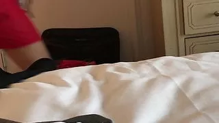 Filled sexy blonde black thong